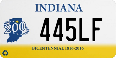 IN license plate 445LF