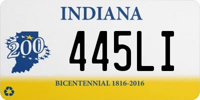 IN license plate 445LI