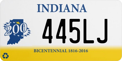 IN license plate 445LJ