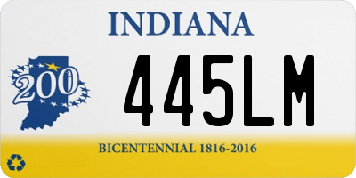 IN license plate 445LM