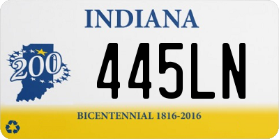 IN license plate 445LN