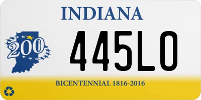 IN license plate 445LO