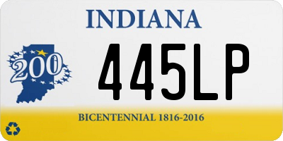 IN license plate 445LP