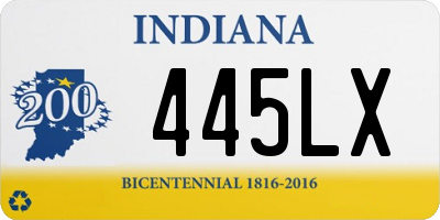 IN license plate 445LX