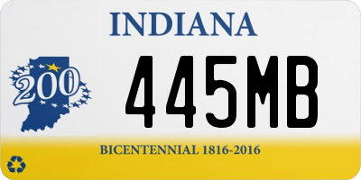 IN license plate 445MB