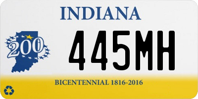 IN license plate 445MH