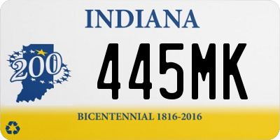 IN license plate 445MK