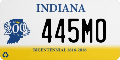 IN license plate 445MO