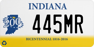 IN license plate 445MR