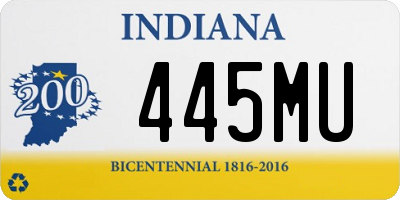 IN license plate 445MU