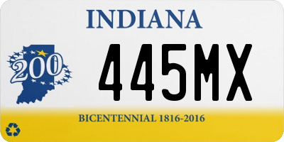 IN license plate 445MX