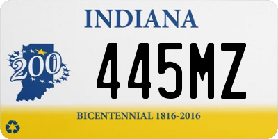 IN license plate 445MZ