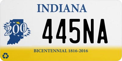 IN license plate 445NA