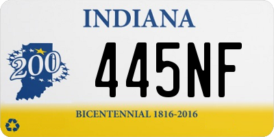 IN license plate 445NF