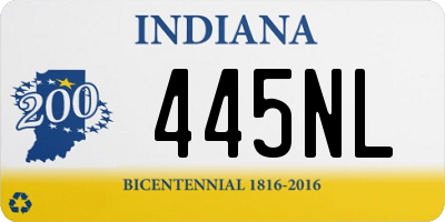 IN license plate 445NL