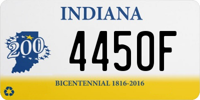 IN license plate 445OF