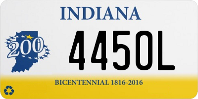 IN license plate 445OL