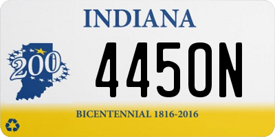 IN license plate 445ON