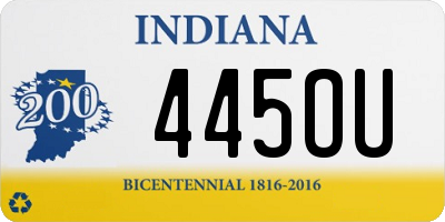 IN license plate 445OU