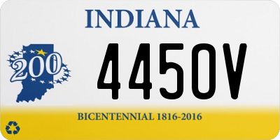 IN license plate 445OV