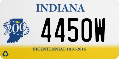 IN license plate 445OW