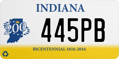 IN license plate 445PB