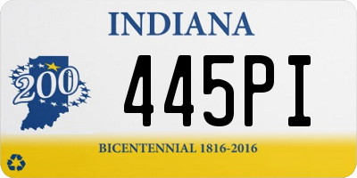 IN license plate 445PI