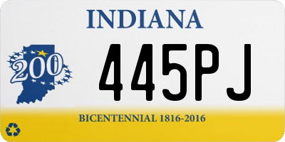 IN license plate 445PJ