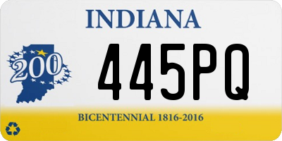 IN license plate 445PQ