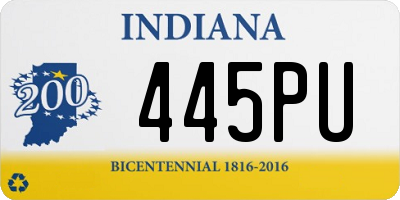 IN license plate 445PU