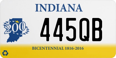 IN license plate 445QB