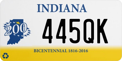 IN license plate 445QK