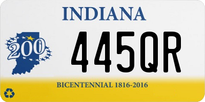 IN license plate 445QR