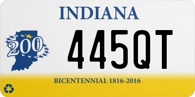 IN license plate 445QT