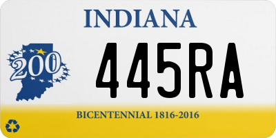 IN license plate 445RA