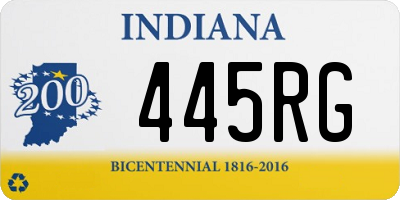 IN license plate 445RG