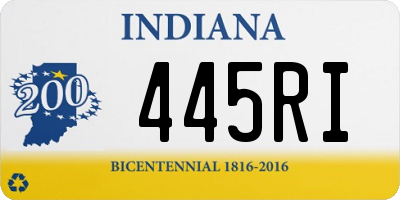 IN license plate 445RI