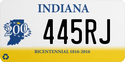 IN license plate 445RJ