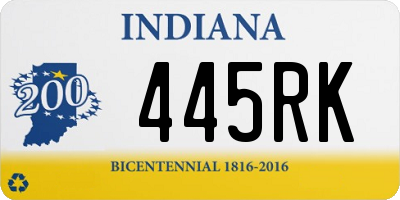 IN license plate 445RK