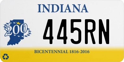 IN license plate 445RN