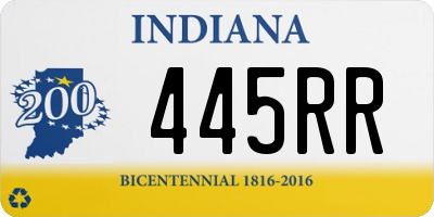 IN license plate 445RR