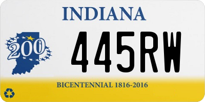 IN license plate 445RW