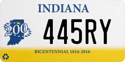 IN license plate 445RY