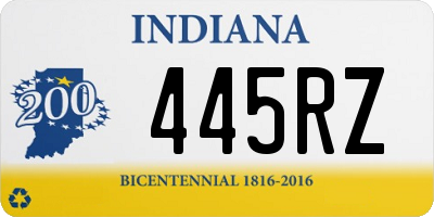 IN license plate 445RZ