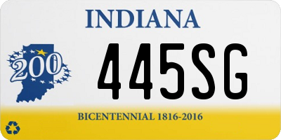 IN license plate 445SG