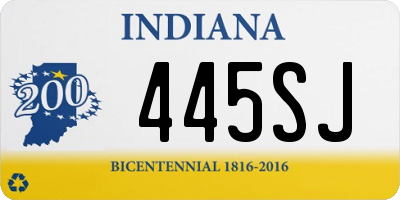 IN license plate 445SJ