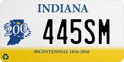 IN license plate 445SM