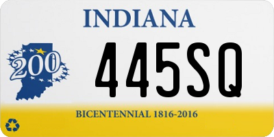 IN license plate 445SQ