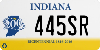 IN license plate 445SR