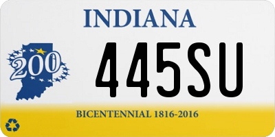 IN license plate 445SU